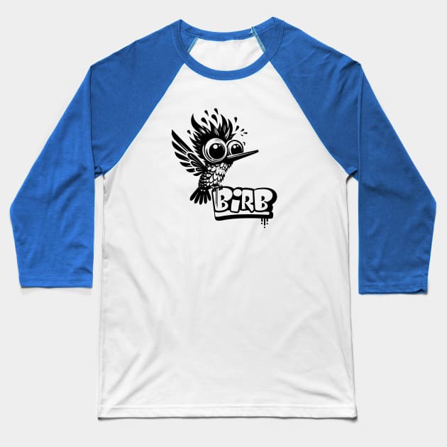 Funny Hummingbird Baseball T-Shirt by Mister Graffiti